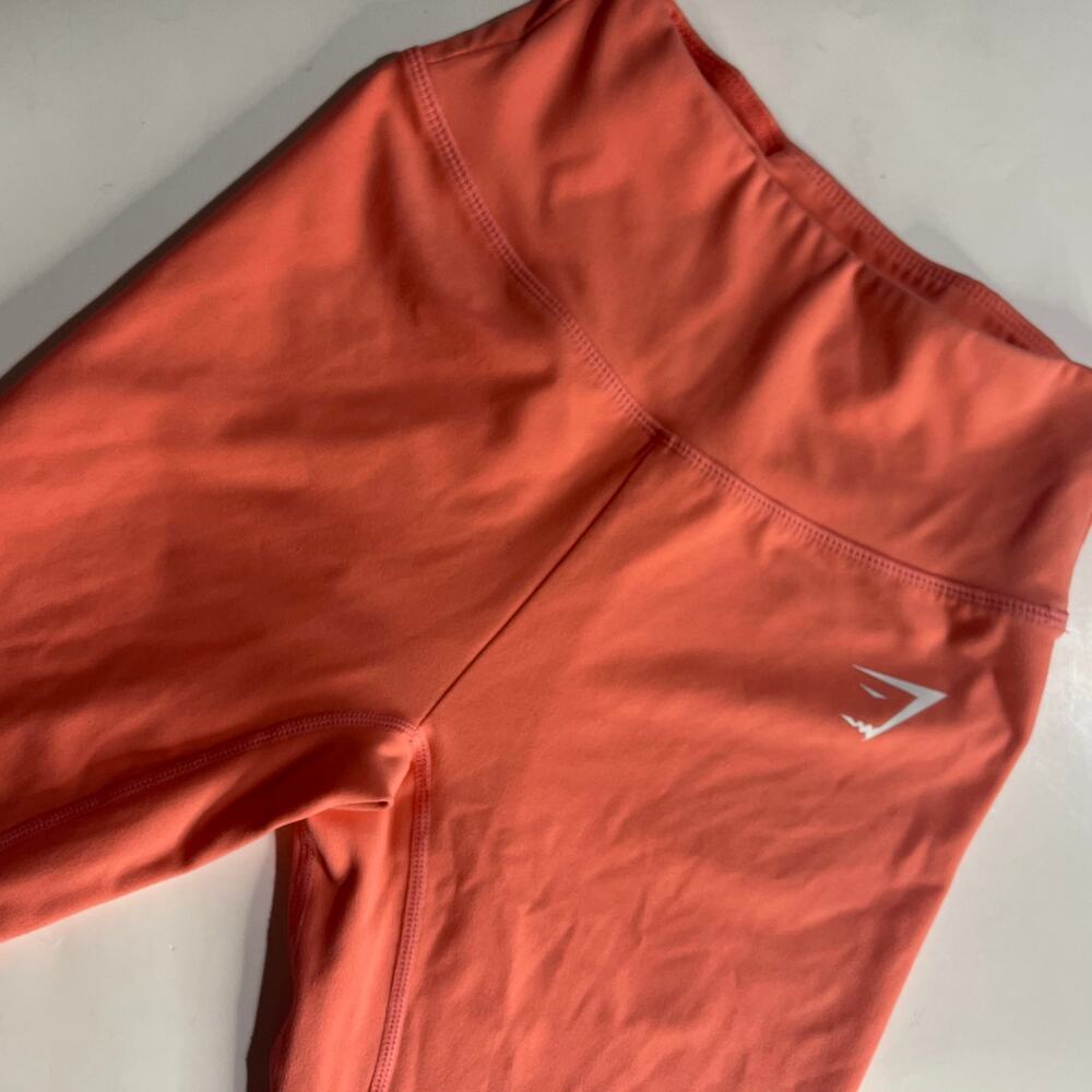 Gymshark Women's Coral Orange Full Length High Rise Training Leggings Size XS